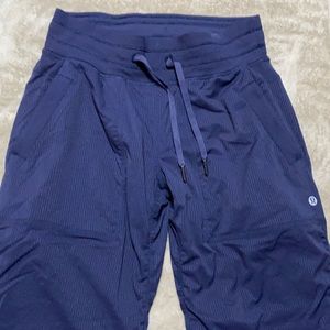 Lululemon lined dance studio pants navy size 4